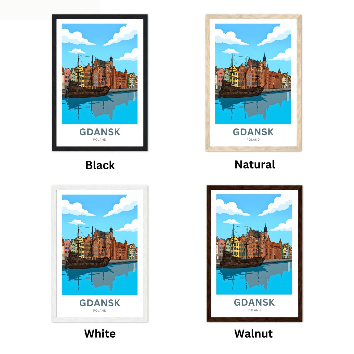 Gdańsk  Travel Poster - Waterfront