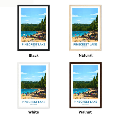 Pinecrest Lake Travel Poster - Summer Glow