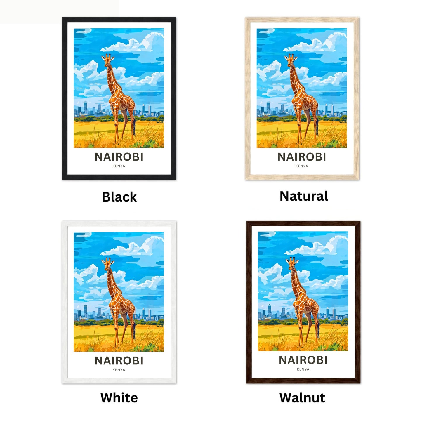 Nairobi Travel Poster - Green City in the Sun