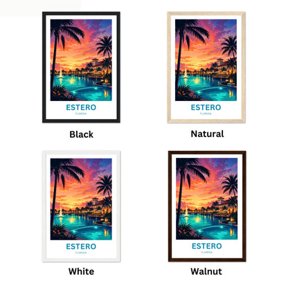 Estero Travel Poster - Florida Paradise Found