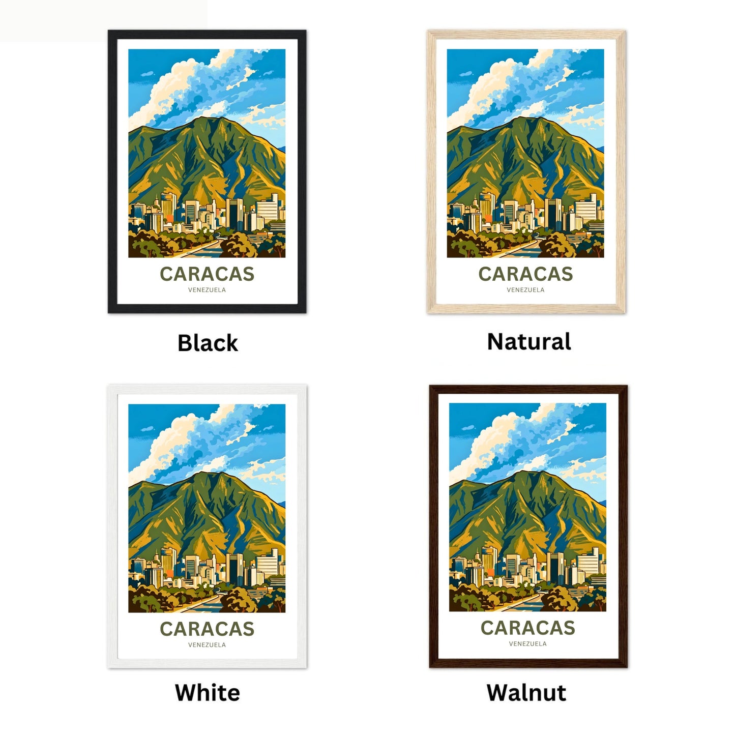 Caracas Travel Poster - Where Mountains Meet the City