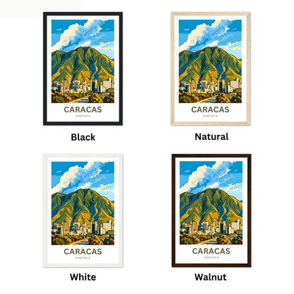Caracas Travel Poster - Where Mountains Meet the City