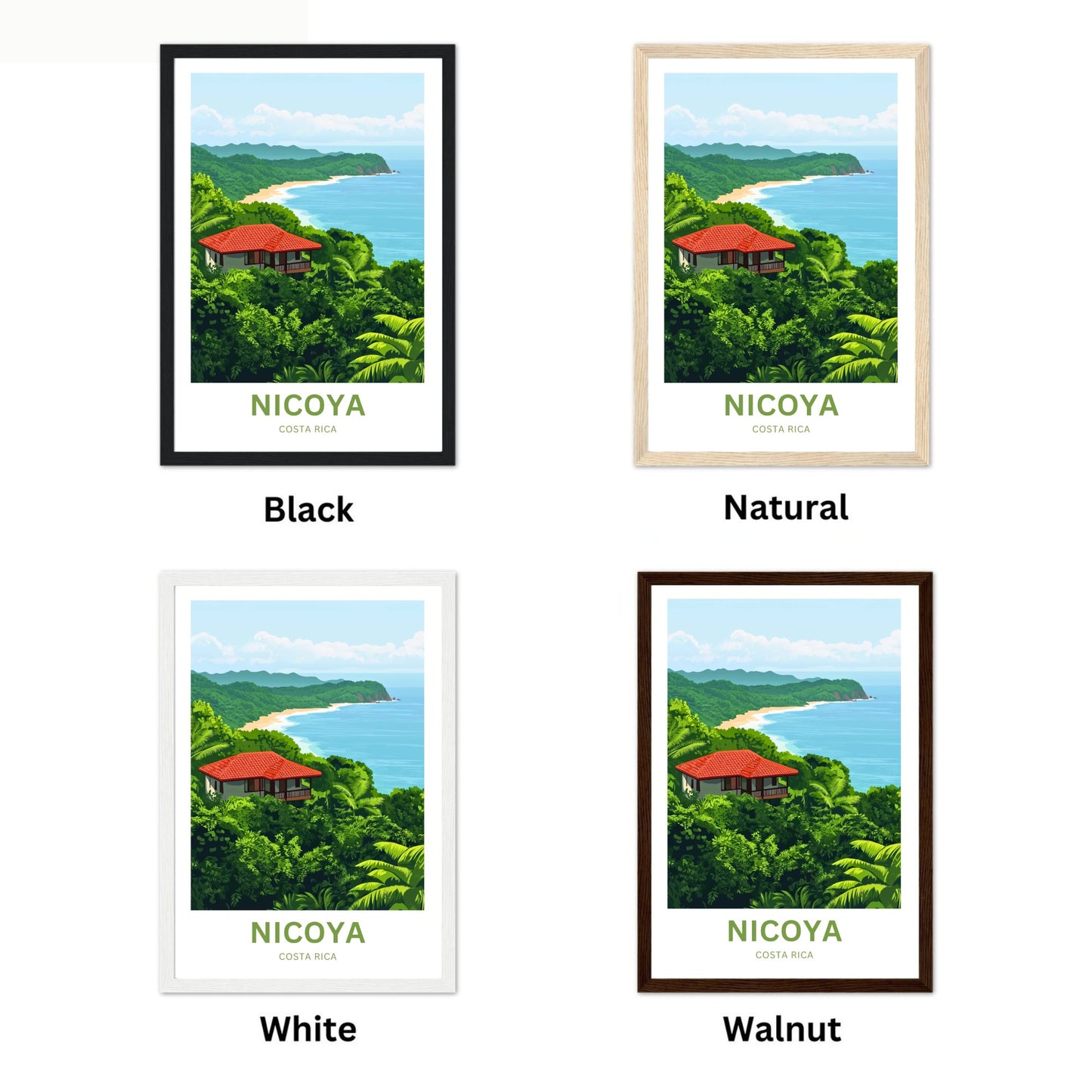 Nicoya, Costa Rica Travel Poster  - Spirit of the Pacific