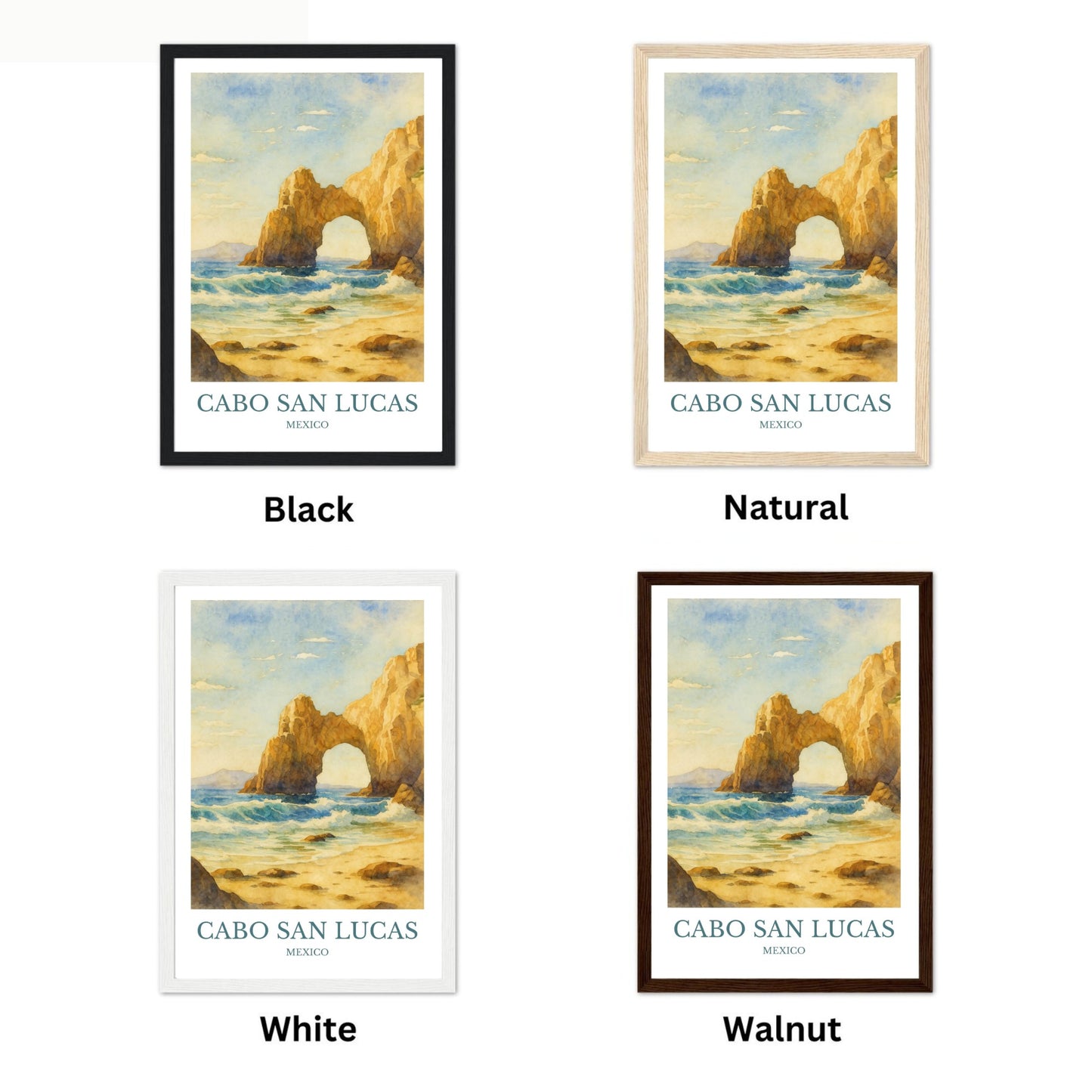 Cabo San Lucas, Watercolor design poster, Mexico Print, Cabo San Lucas Wall Art