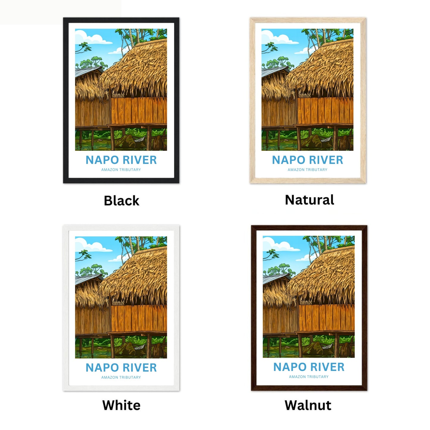 Napo River Travel Poster - Amazon River Life
