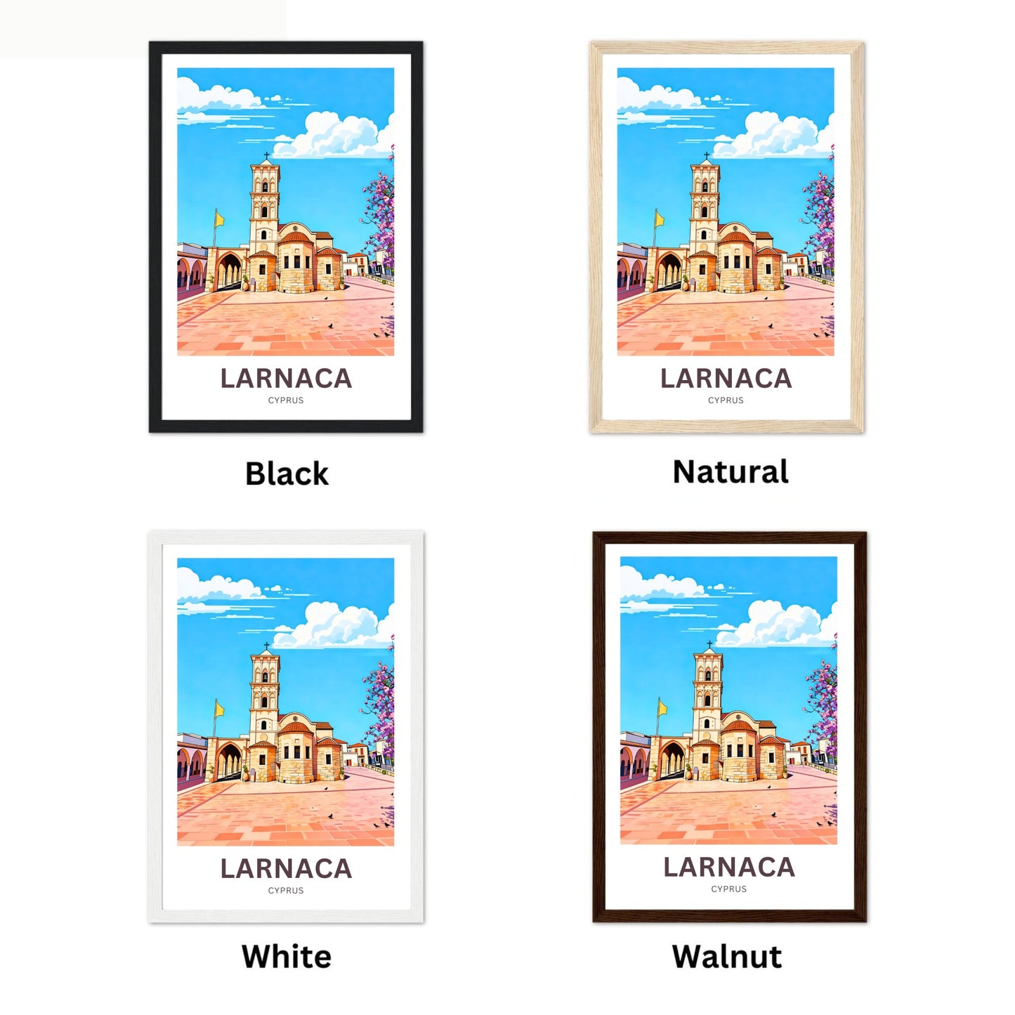 Larnaca Travel Poster - Cyprus Church
