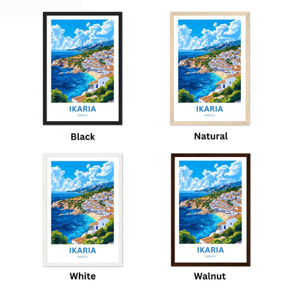 Ikaria Beach Travel Poster  - Captivating Aegean Living