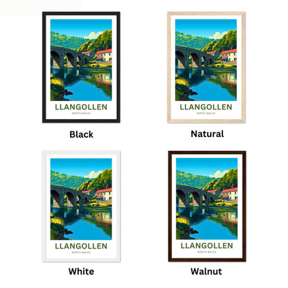 Llangollen Travel Poster - North Wales Bridge Over the Dee