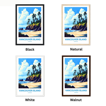 Vancouver Island Travel Poster - Whispering Pines by the Sea