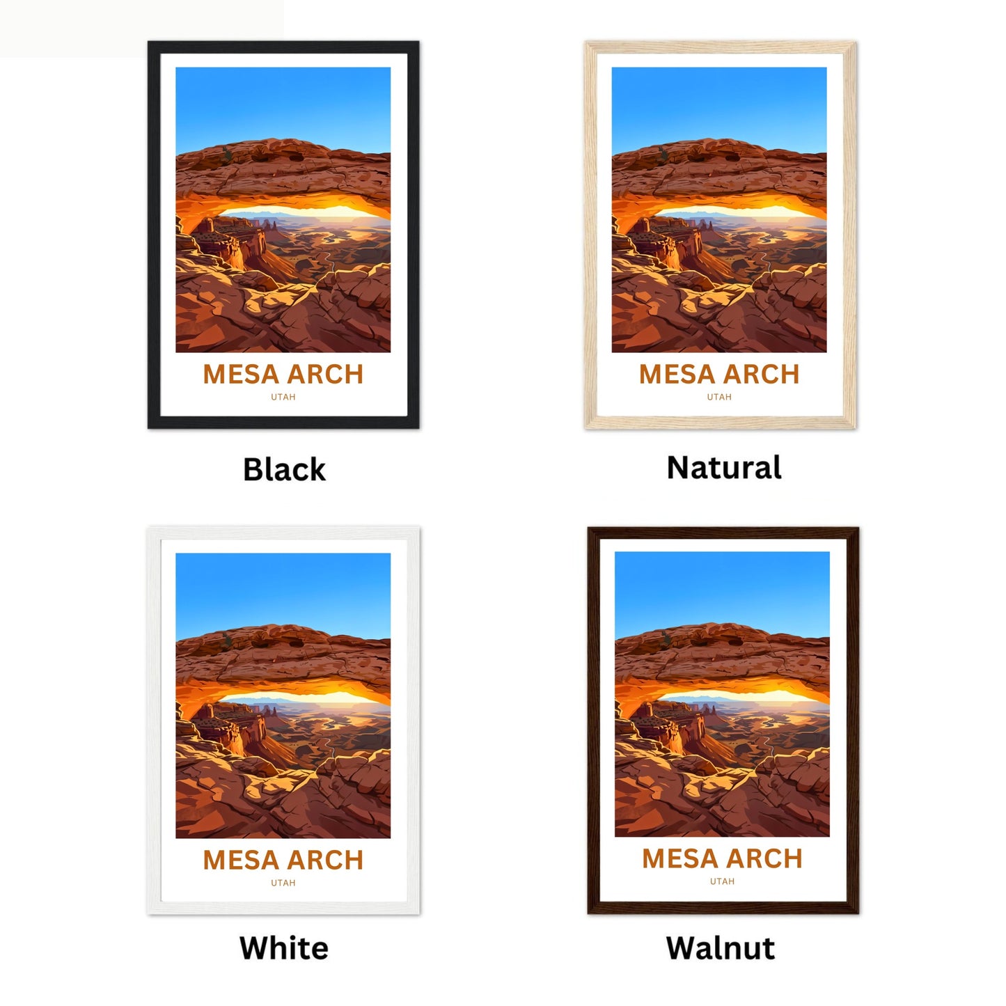 Mesa Arch Travel Poster -  Stunning Arch View Point