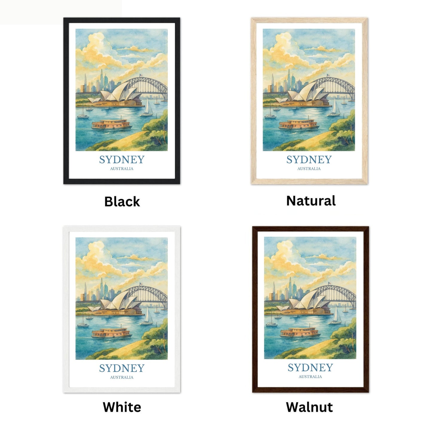 Sydney, Watercolor design poster, Australia Print, Sydney Wall Art