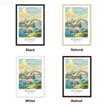Sydney, Watercolor design poster, Australia Print, Sydney Wall Art