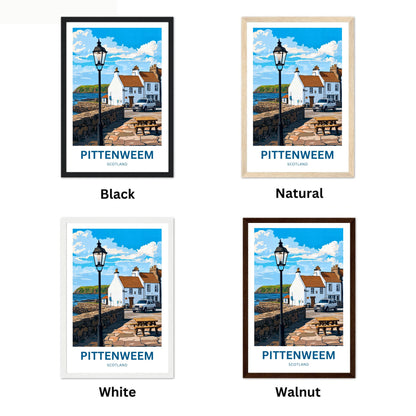 Pittenweem Travel Poster - Enchanting Scotland Harbor Village