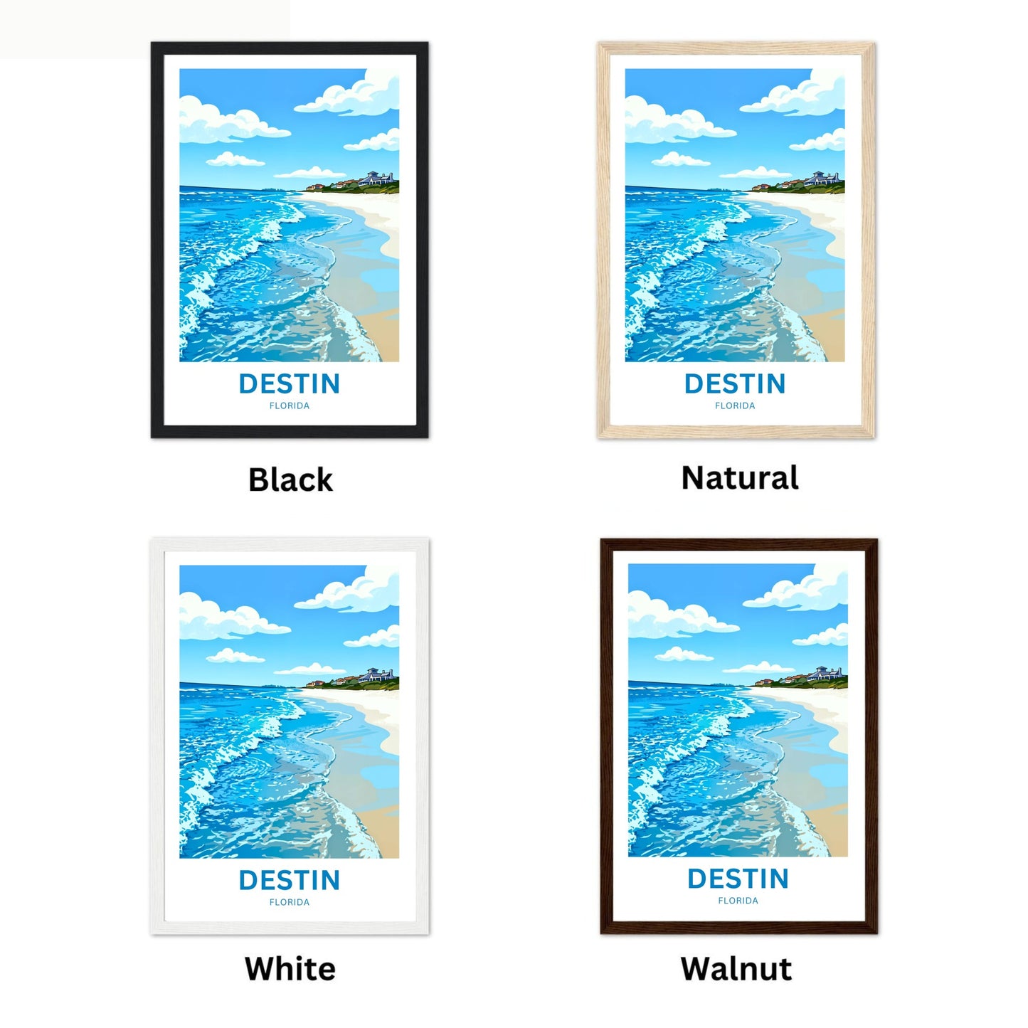 Destin, Florida Travel Poster - Calming Waters