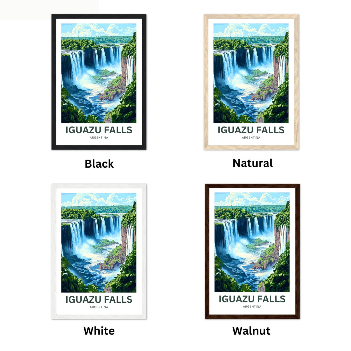 Iguazu Falls Travel Poster - A Horizon Like No Other