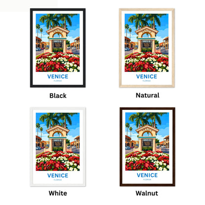 Venice, Florida Travel Poster - Street