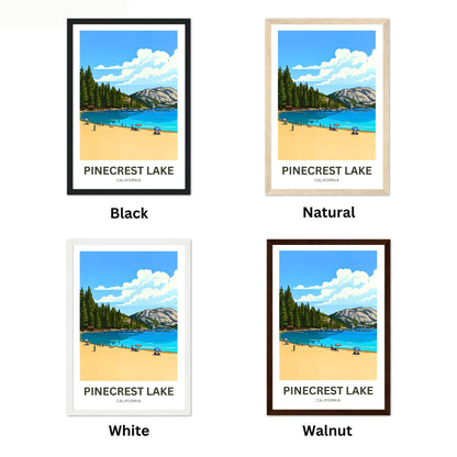 Pinecrest Lake Travel Poster - Whispering Pines Lake