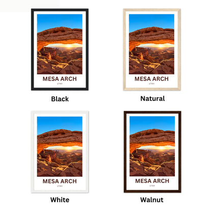 Mesa Arch Travel Poster -   Sun Rise, Utah