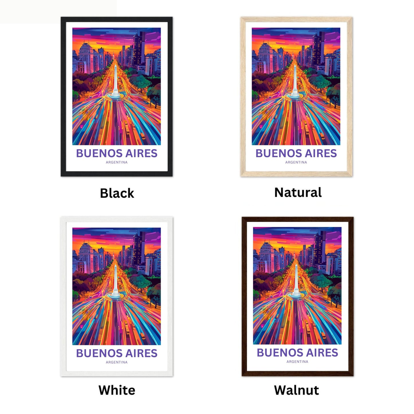 Buenos Aires Travel Poster - Vibrant Streets of Story and Soul