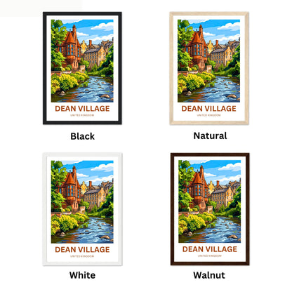 Dean Village Travel Poster
