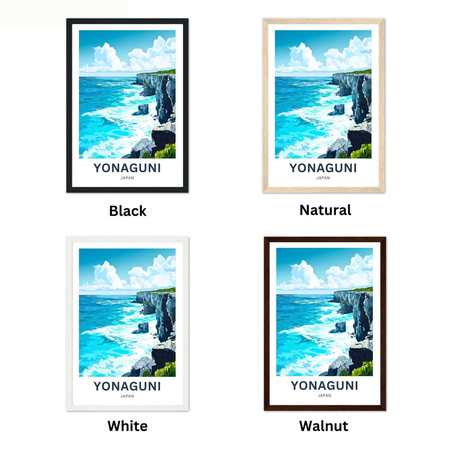 Yonaguni Travel Poster - Japan Captivating Cliffs