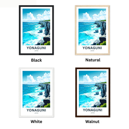 Yonaguni Travel Poster - Japan Captivating Cliffs