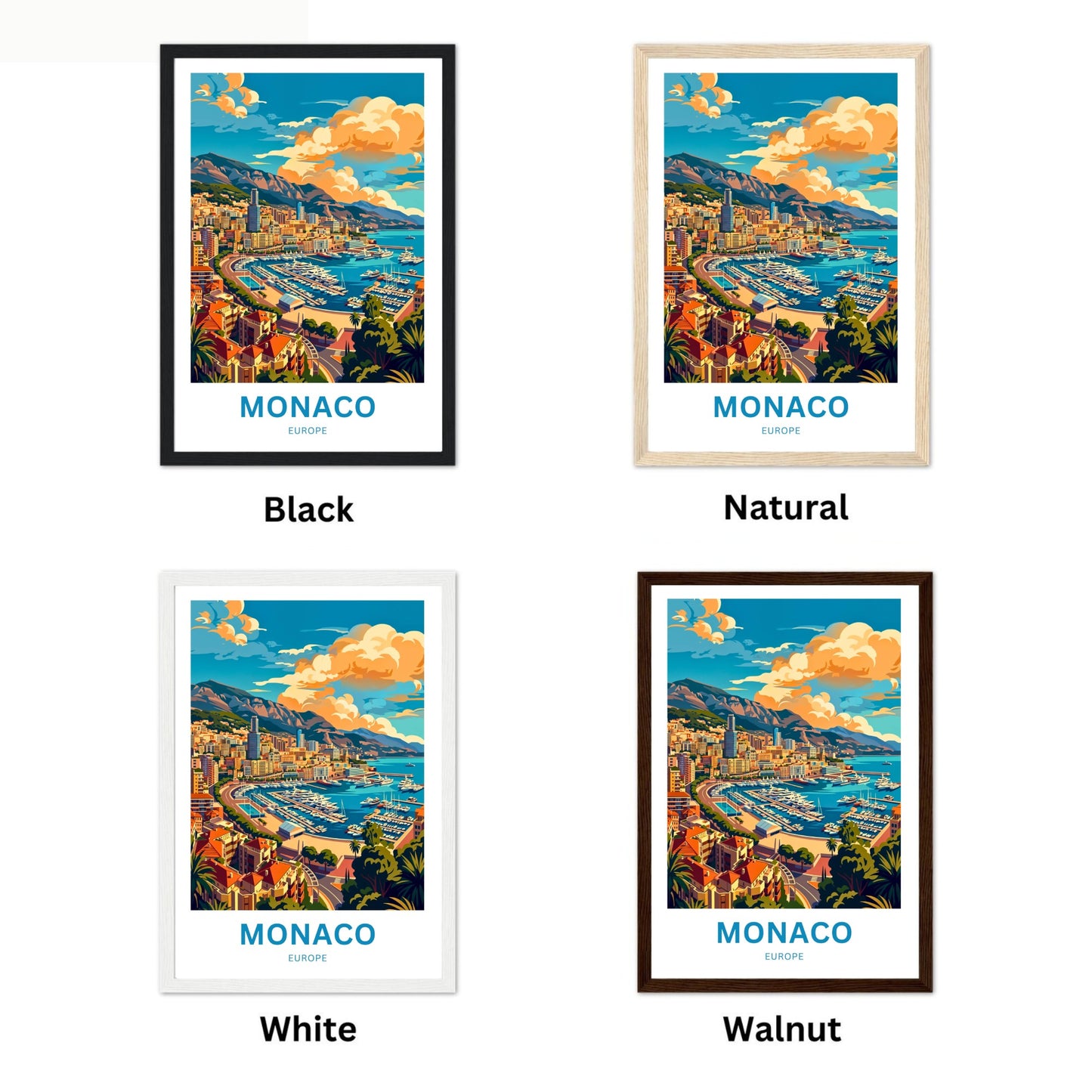 Monaco  Travel Poster - Luxury by the Sea