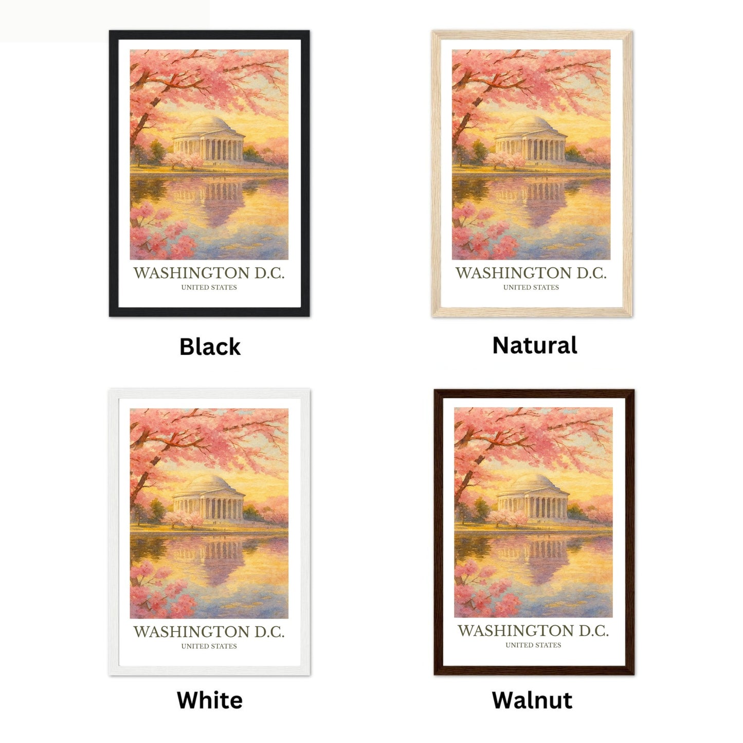 Washington, D.C, Watercolor design poster, United States Print, Washington, D.C Wall Art