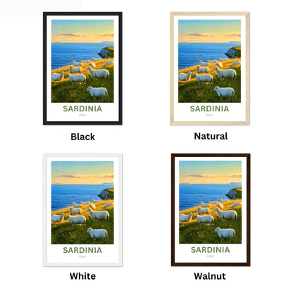Sardinia Travel Poster - Countryside of the Mediterranean