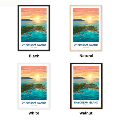 Daydream Island Travel Poster - Mesmerizing Sunset View
