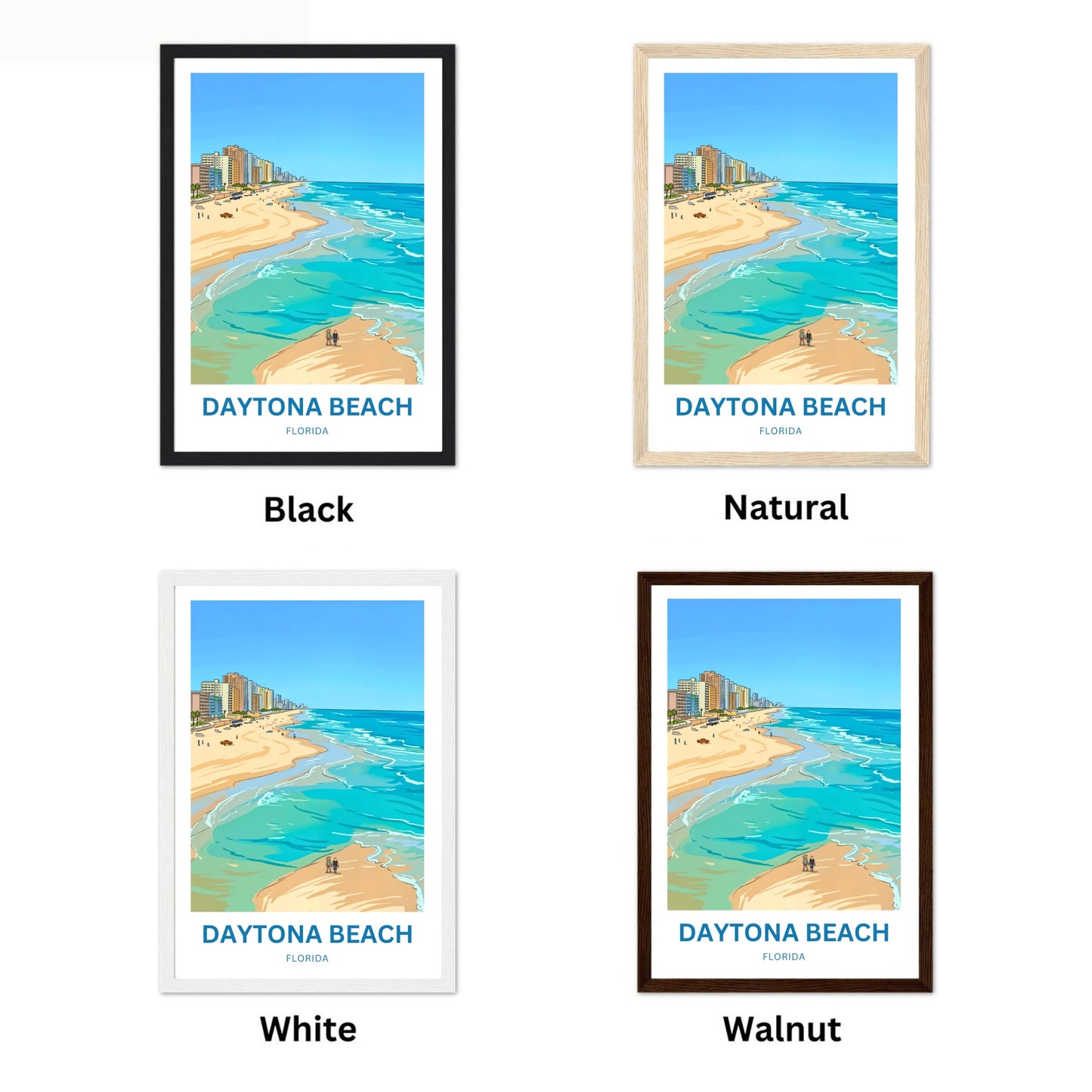 Daytona Beach, Florida Travel Poster