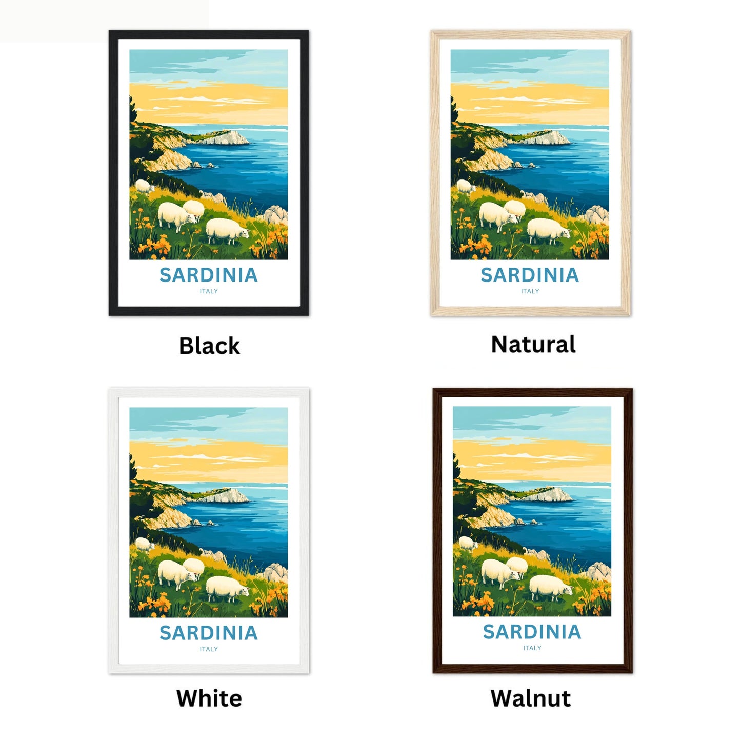 Sardinia Travel Poster - Pastoral Dreams of Sardinia