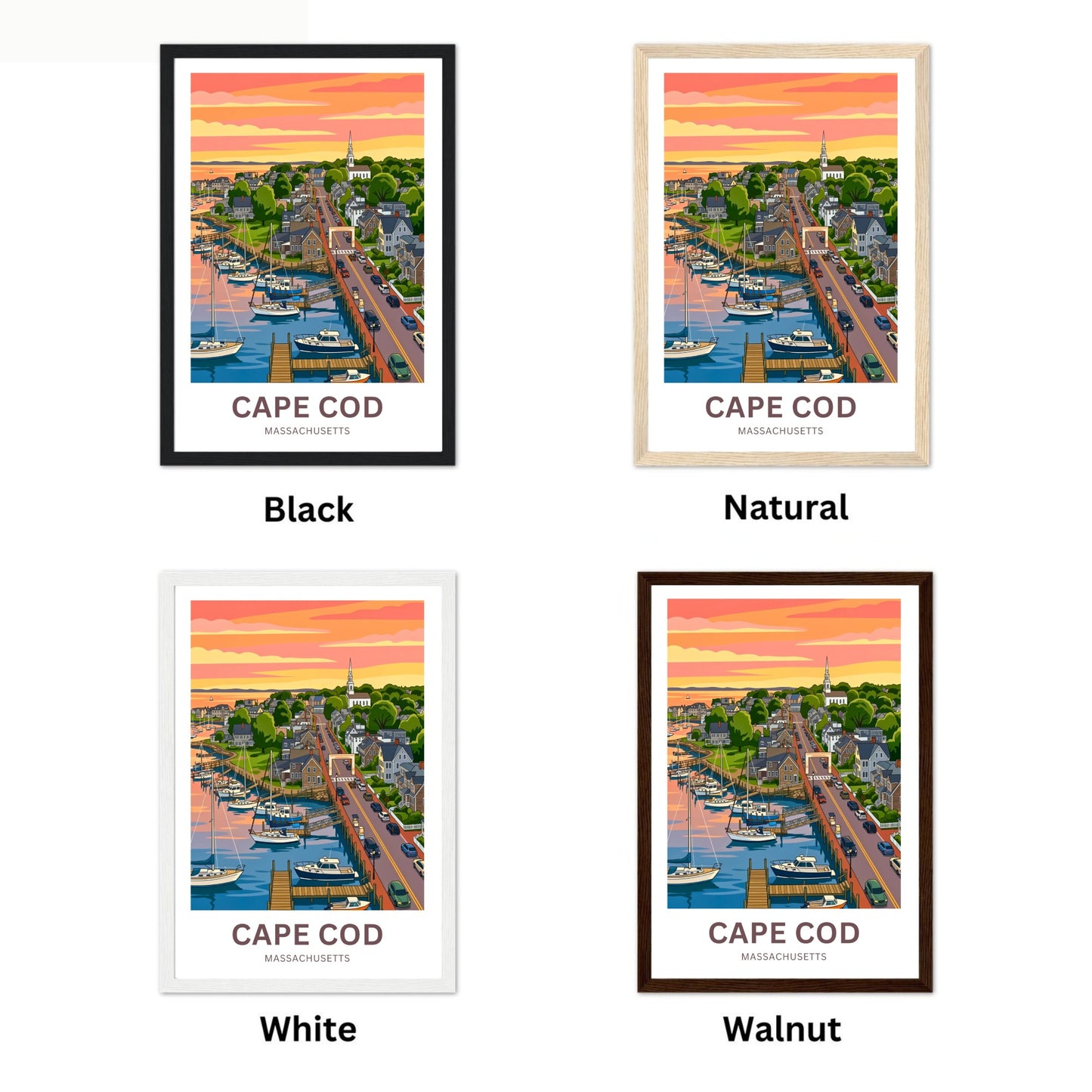 Cape Cod Travel Poster - Wonderful Coastal Sky