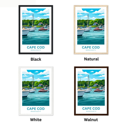 Cape Cod Travel Poster - Coastal Harbor