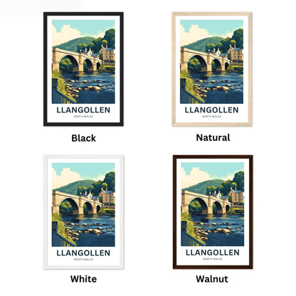 Llangollen Travel Poster - Welsh Waters, Welsh Wonders