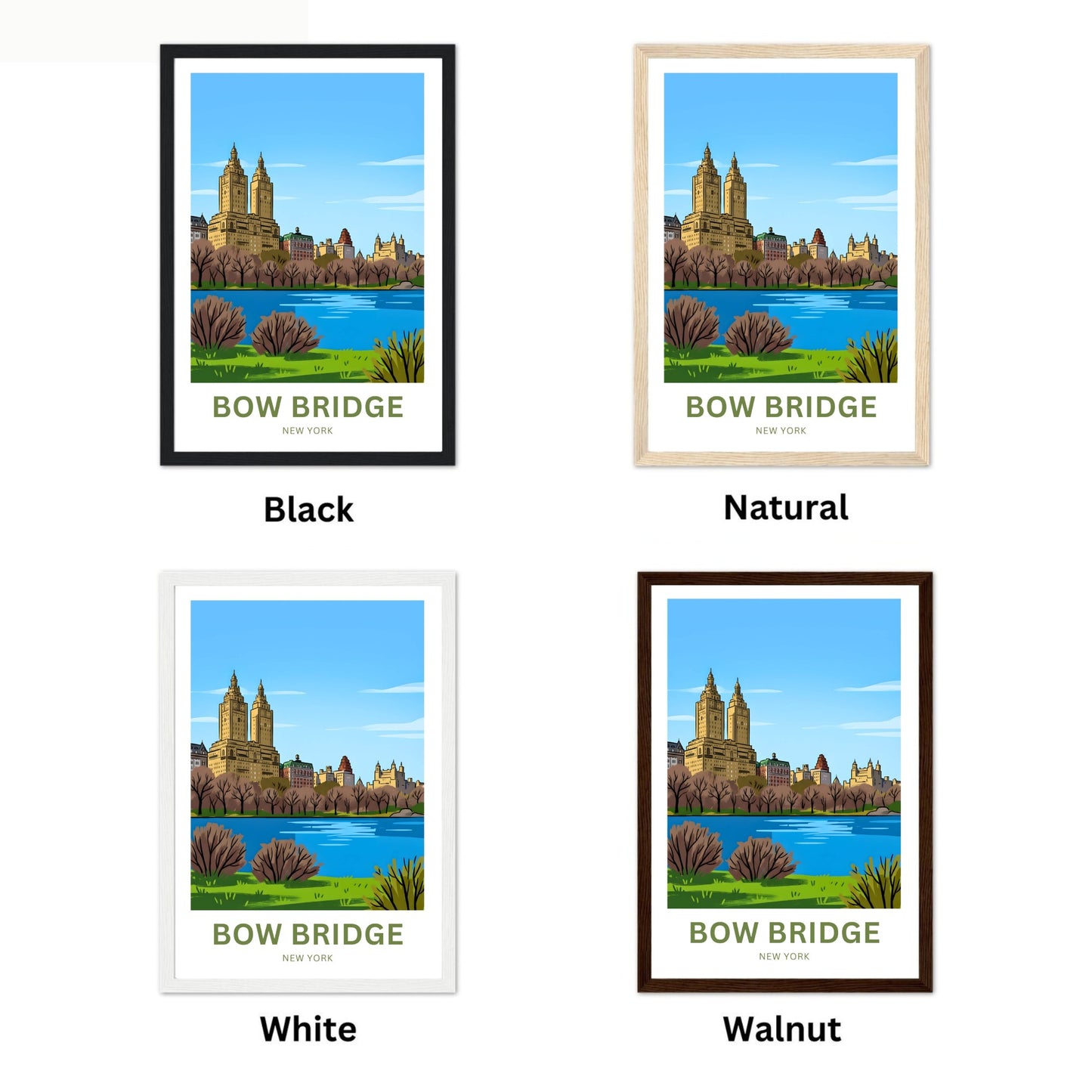 Bow Bridge  Travel Poster - Central Park