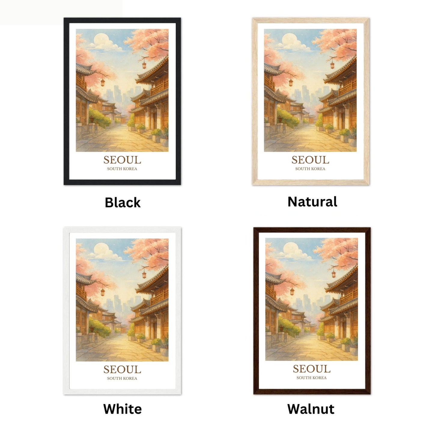 Seoul, Watercolor design poster, South Korea Print, Seoul Wall Art