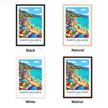 Puerto Vallarta  Travel Poster - Mexico Beach Life