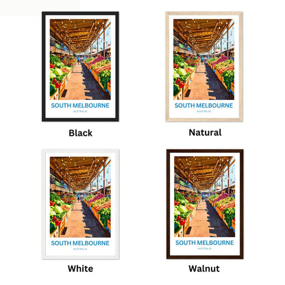 South Melbourne Market Travel Poster  - Fresh Finds Await
