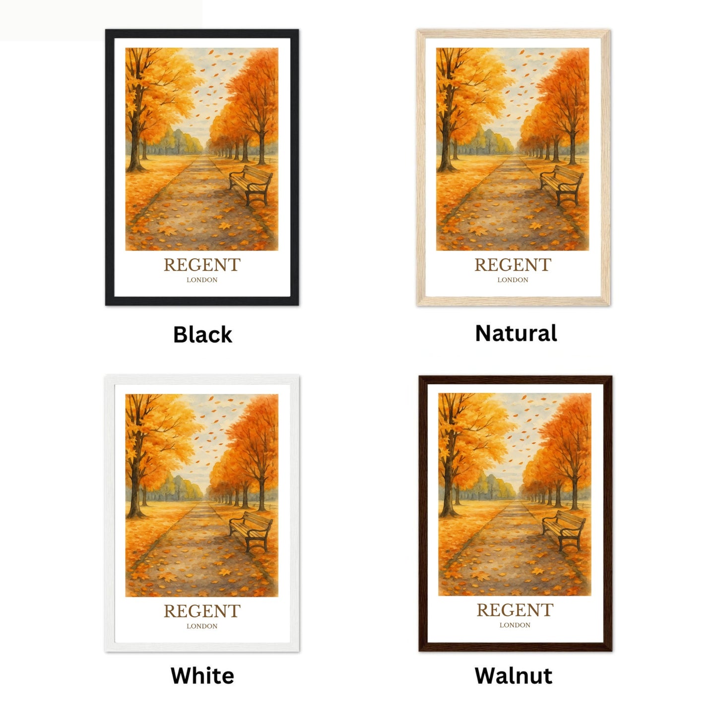 Regent’s Park, Watercolor design poster, London Print, Regent’s Park Wall Art