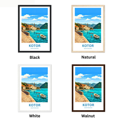 Kotor Travel Poster -   Pearl of Montenegro