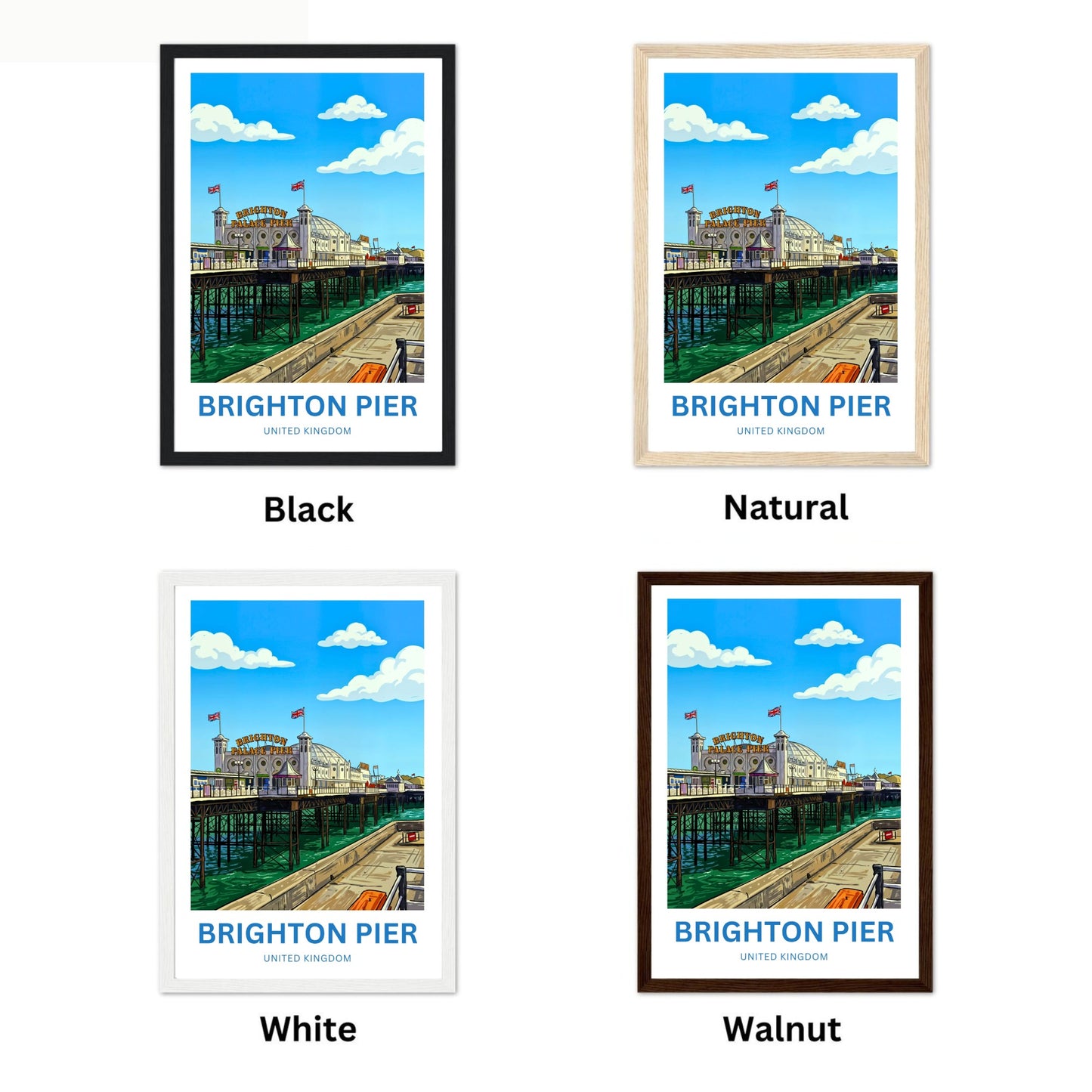 Brighton Palace Pier Travel Poster