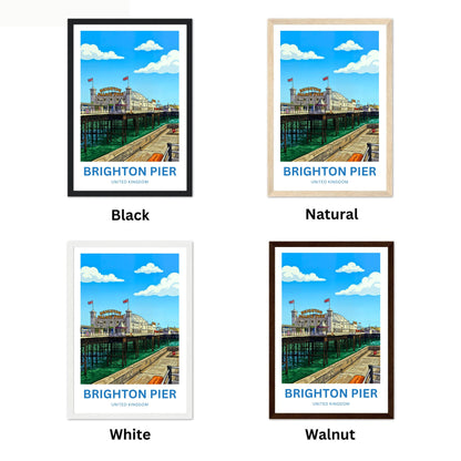 Brighton Palace Pier Travel Poster