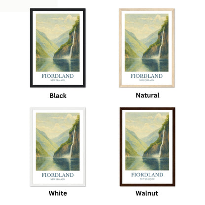 Fiordland, Watercolor design poster, New Zealand Print, Fiordland Wall Art
