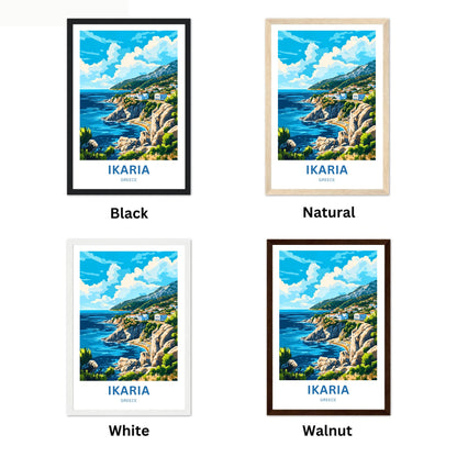 Ikaria Beach Travel Poster  - Coastal Bliss