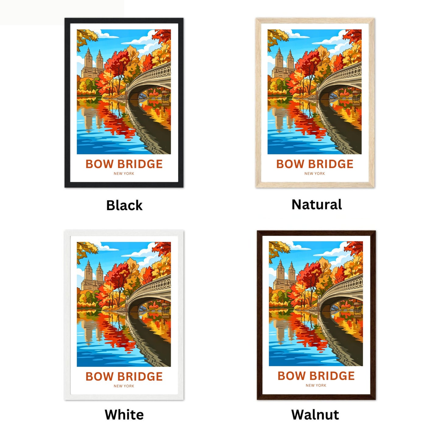 Bow Bridge  Travel Poster - Heart of Central Park