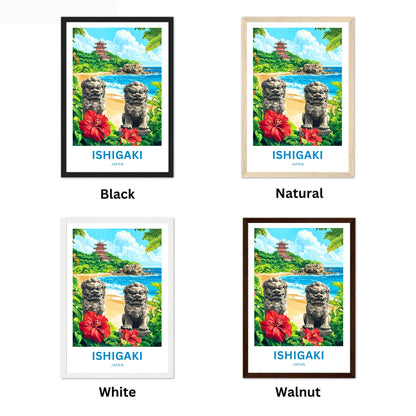 Ishigaki Travel Poster - Shisa Spirits Island