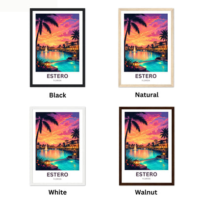 Estero, Florida Travel Poster - Captivating Sky