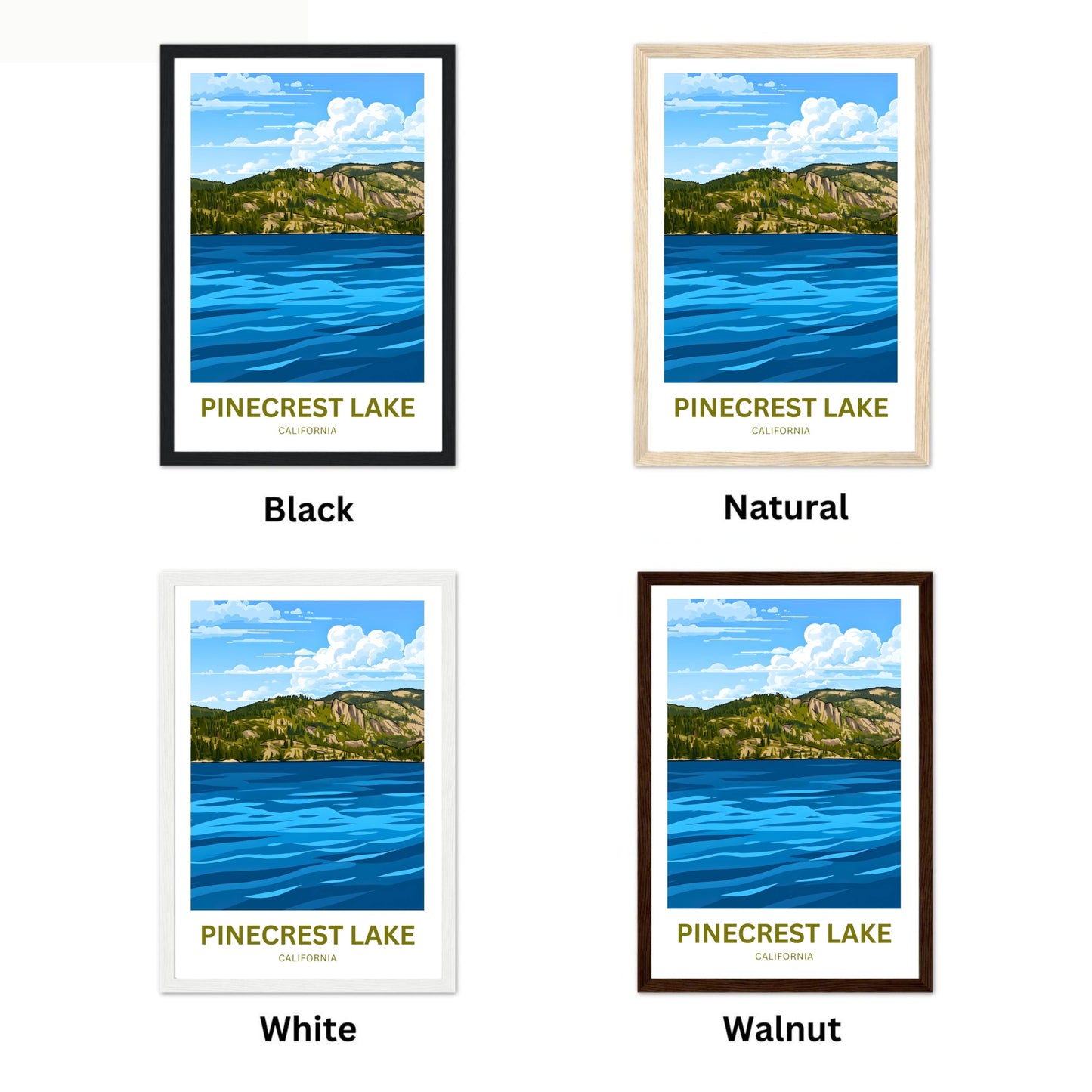 Pinecrest Lake Travel Poster - Nature’s Quiet Haven