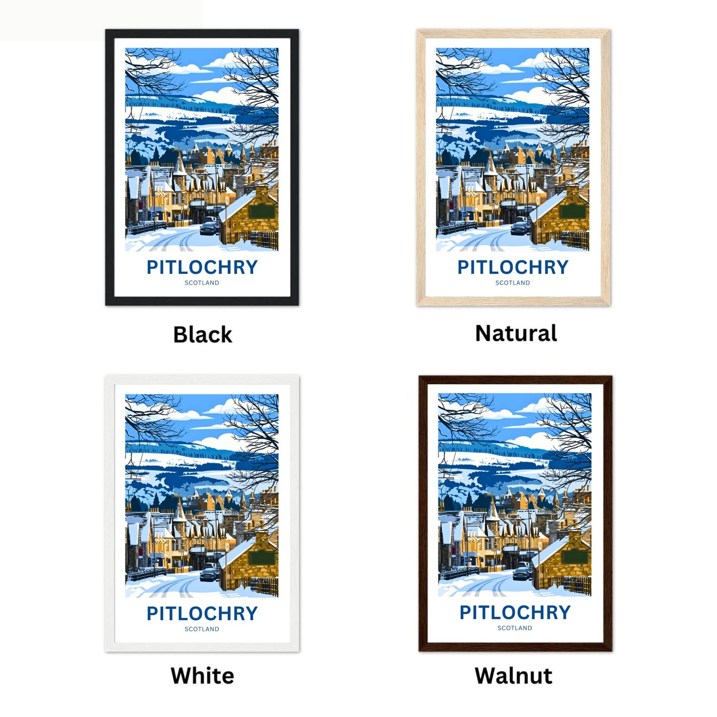 Pitlochry Travel Poster - Scotland Highland Calm